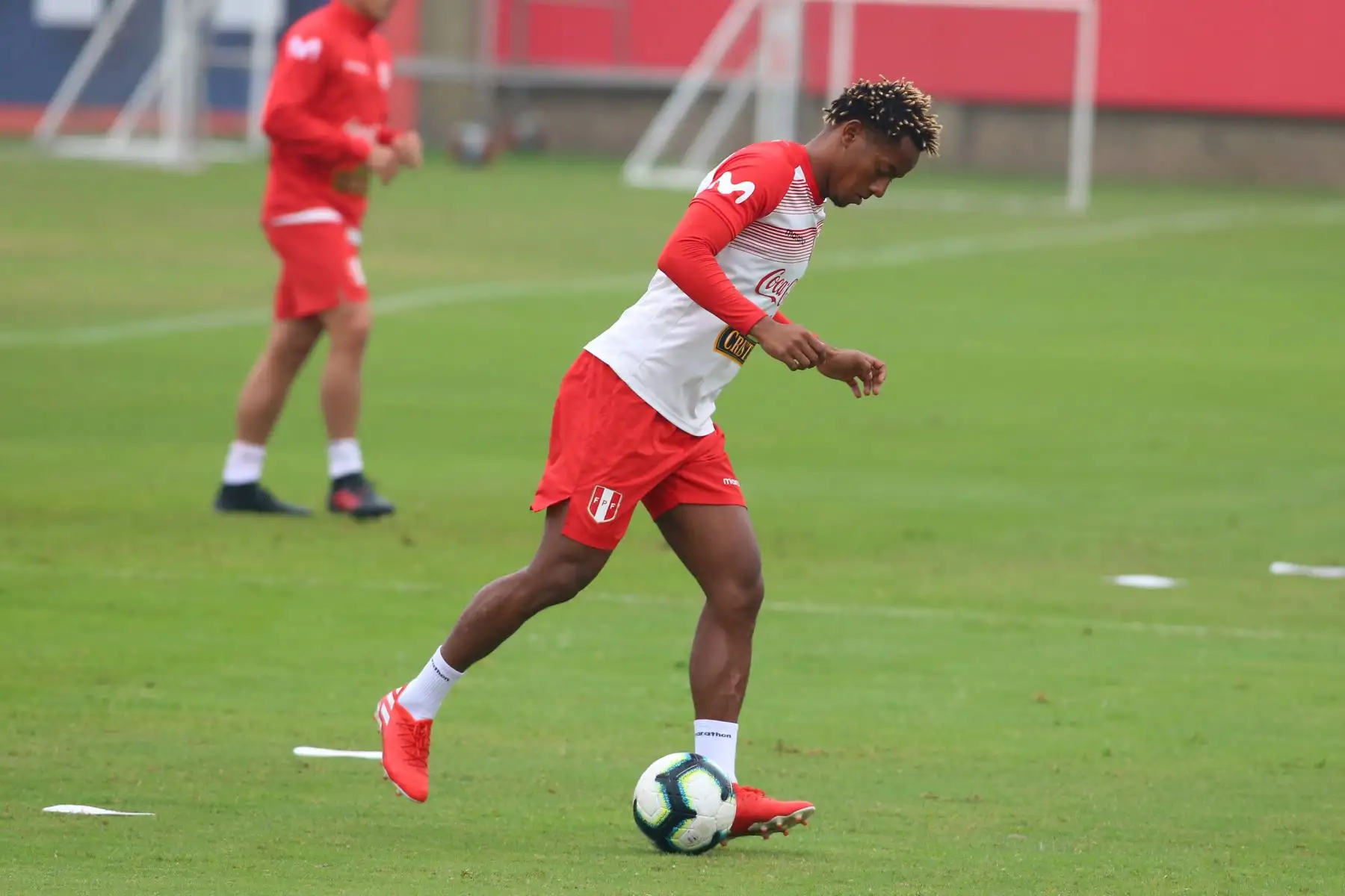 Entrenamiento de la selección Peruana de fútbol previo al partido amistoso, con la selección de Colombia, en la Videna. Foto: ANDINA/Vidal Tarqui