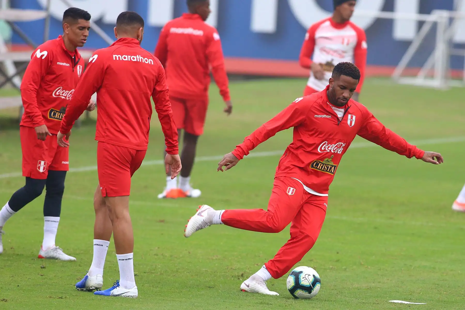 Entrenamiento de la selección Peruana de fútbol previo al partido amistoso, con la selección de Colombia, en la Videna. Foto: ANDINA/Vidal Tarqui