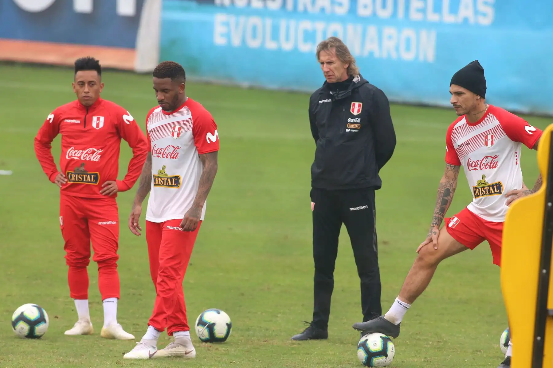 Entrenamiento de la selección Peruana de fútbol previo al partido amistoso, con la selección de Colombia, en la Videna. Foto: ANDINA/Vidal Tarqui