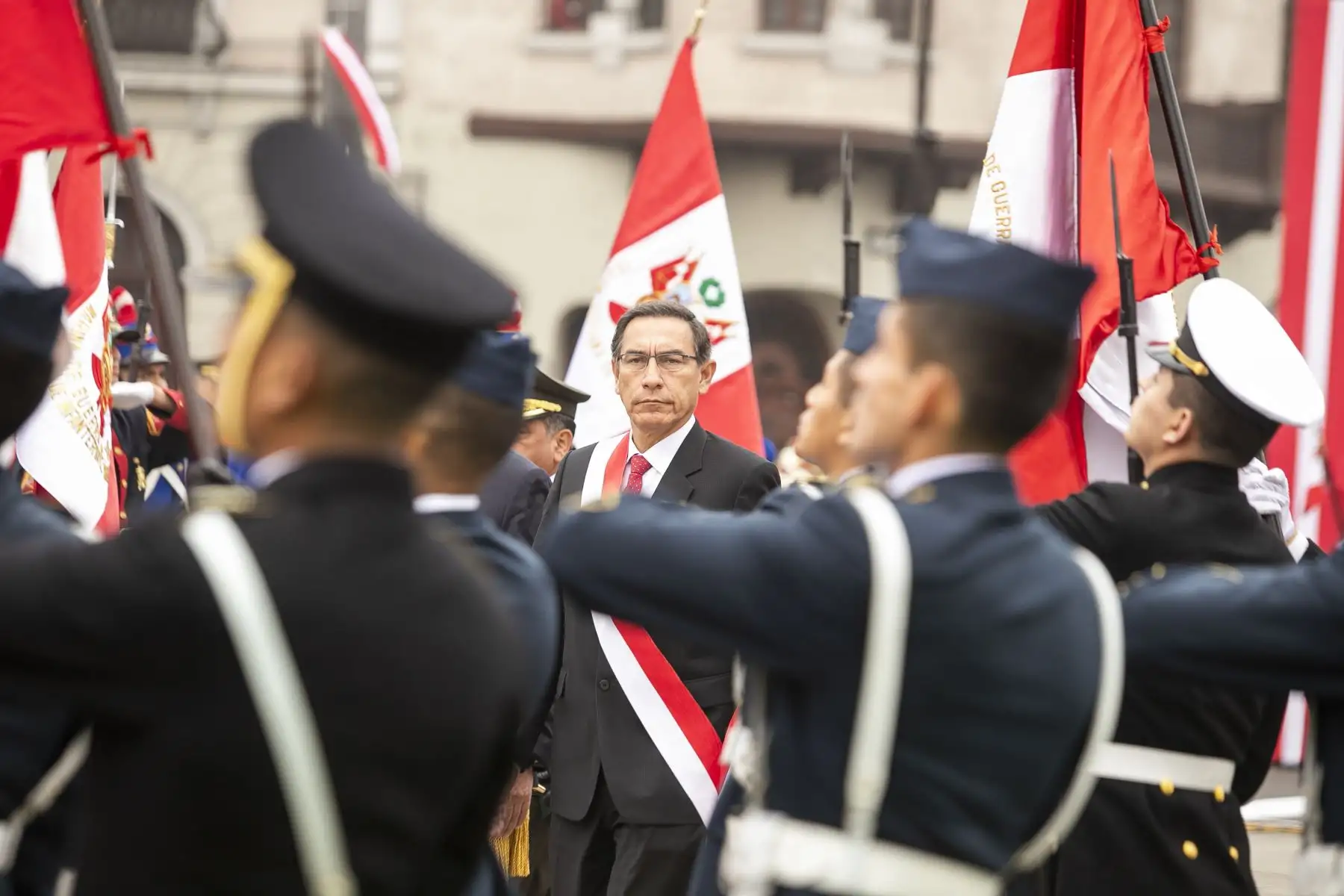 Jefe de Estado, Martín Vizcarra, preside ceremonia por el 139 Aniversario de la Batalla de Arica y Renovación del Juramento de Fidelidad a la Bandera. Foto: ANDINA/Prensa Presidencia