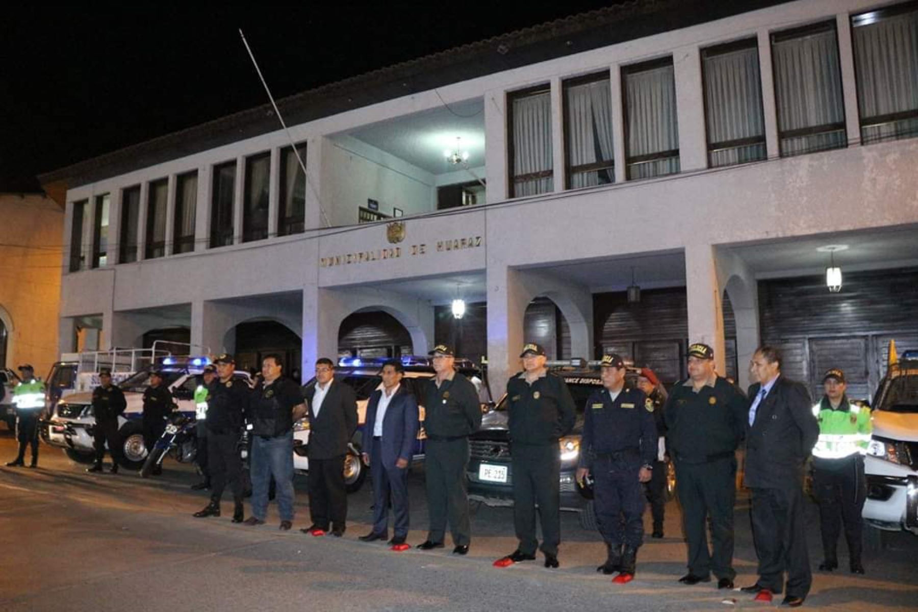 Policía refuerza vigilancia en las calles de Huaraz para combatir inseguridad. Foto: ANDINA/Difusión.