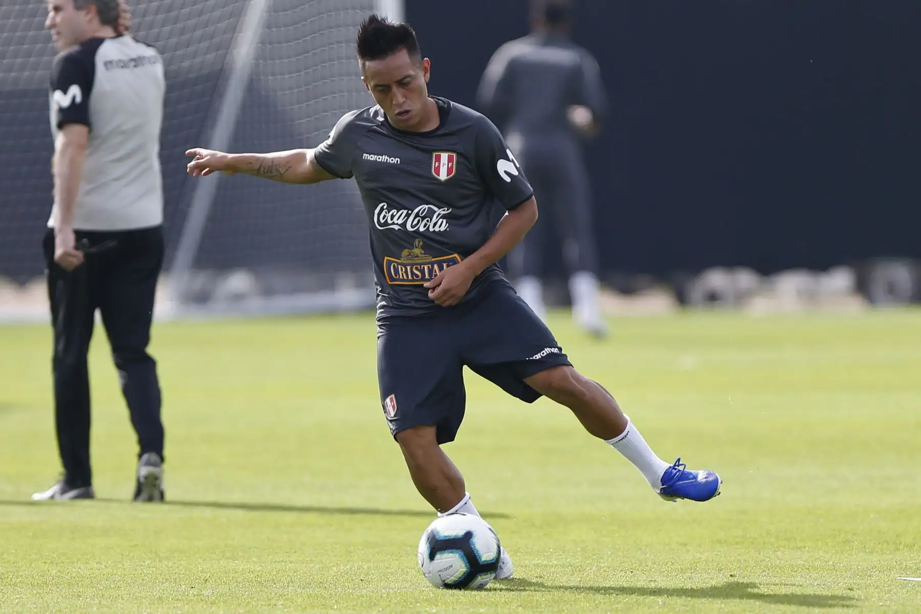 Entrenamiento de la Selección Peruana en Porto Alegre, Brasil. Foto: AFP