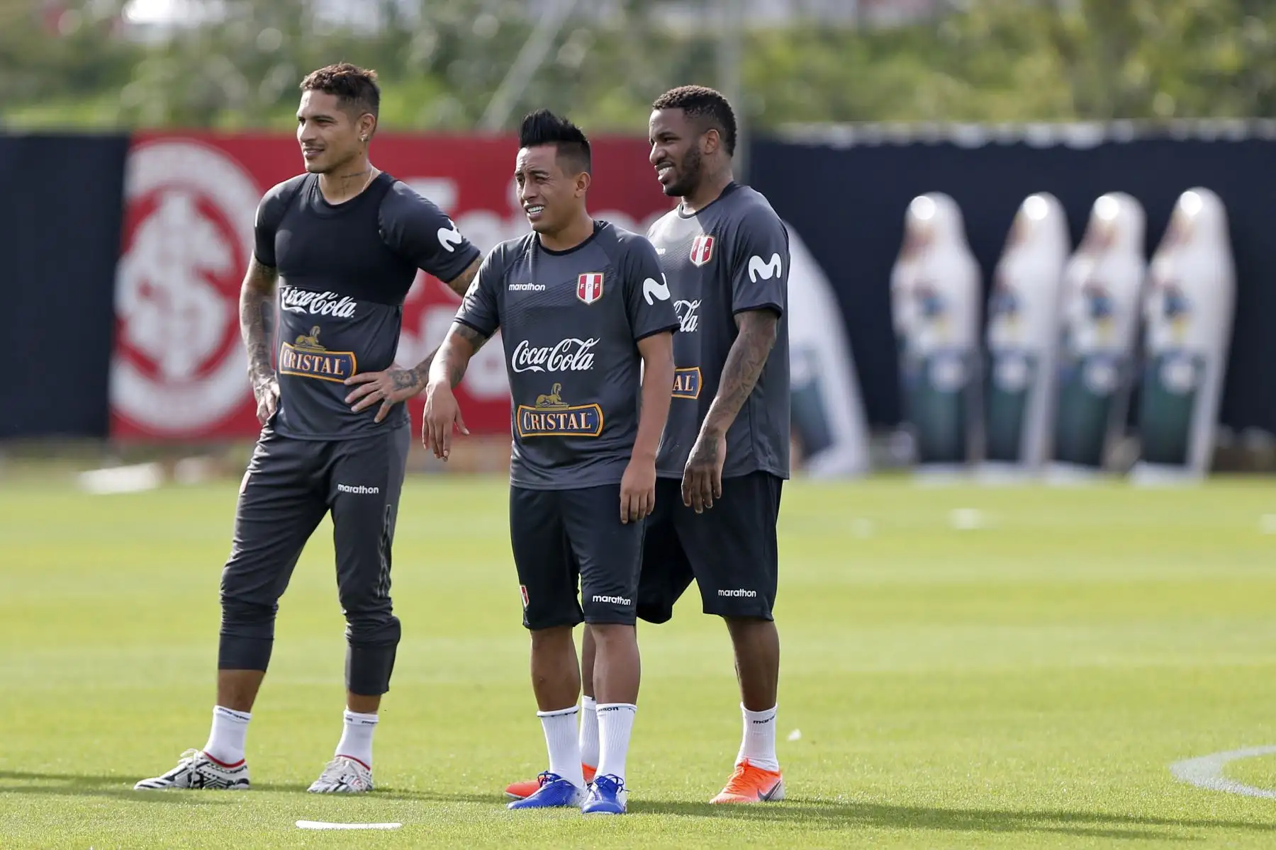 Entrenamiento de la Selección Peruana en Porto Alegre, Brasil. Foto: AFP
