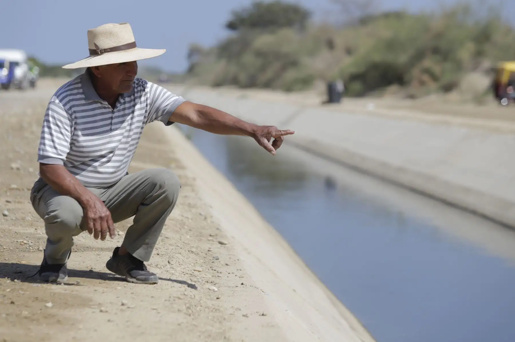 Presidente  Martin Vizcarra realizó visita a la obra de rehabilitación del servicio de agua; para riego del canal El Arenal en Paita (Piura).Foto: ANDINA/Prensa Presidencia
