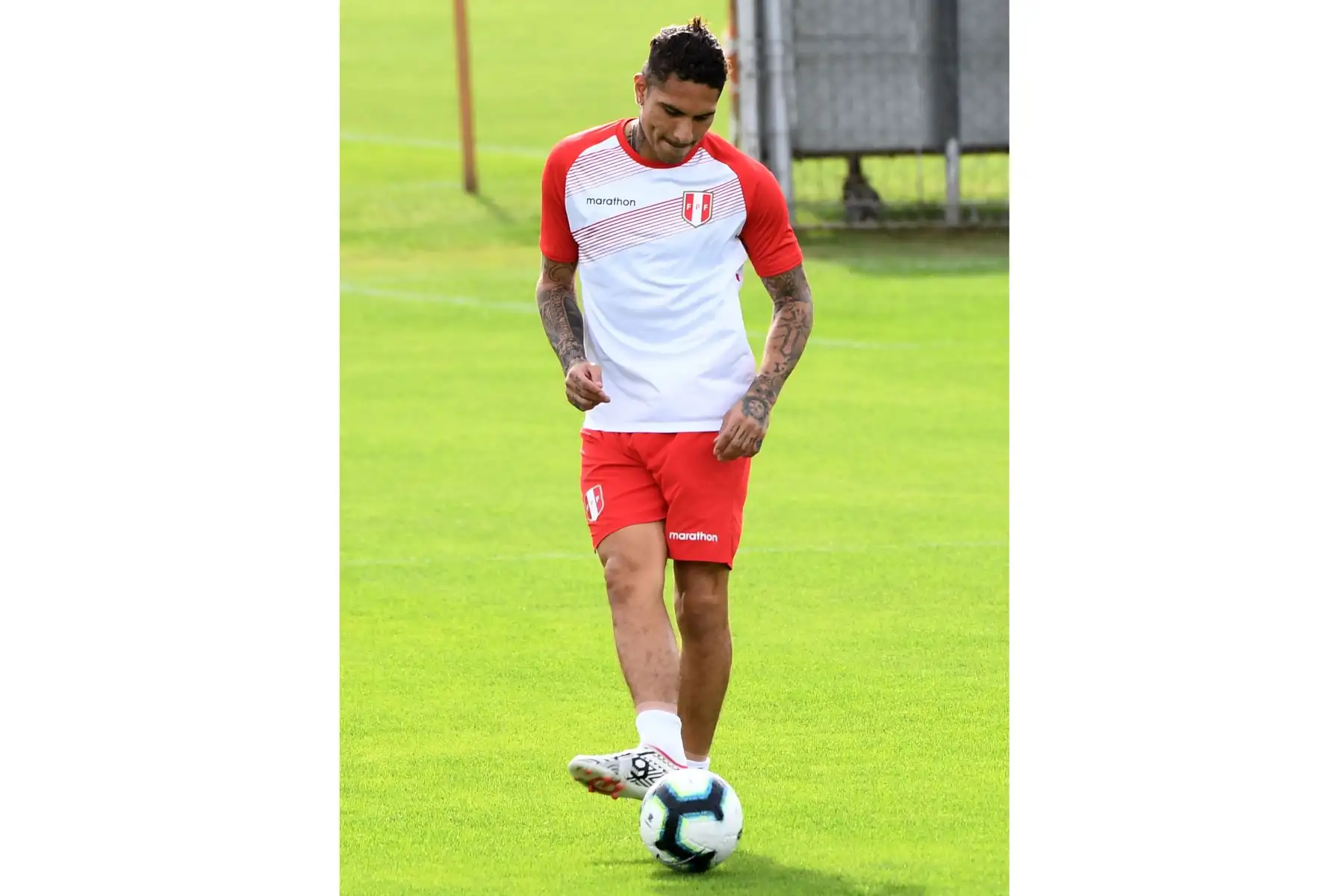 Entrenamiento de la Selección Peruana en Porto Alegre, Brasil. Foto: AFP