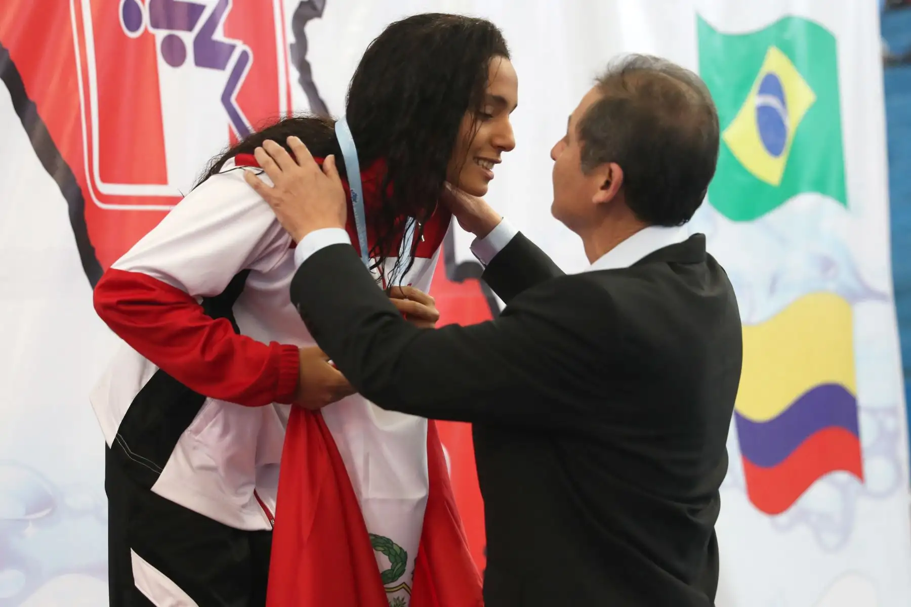 Adriana Buendia de Perú obtiene medalla de bronce en  200m pecho en el Torneo Copa Pacífico de Natación 2019. Foto: ANDINA/Melina Mejía