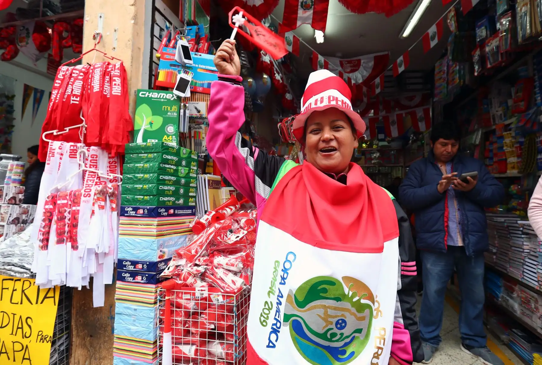Hinchas de la selección peruana  antes del partido 
 de Perú Venezuela Foto: ANDINA/Norman Córdova