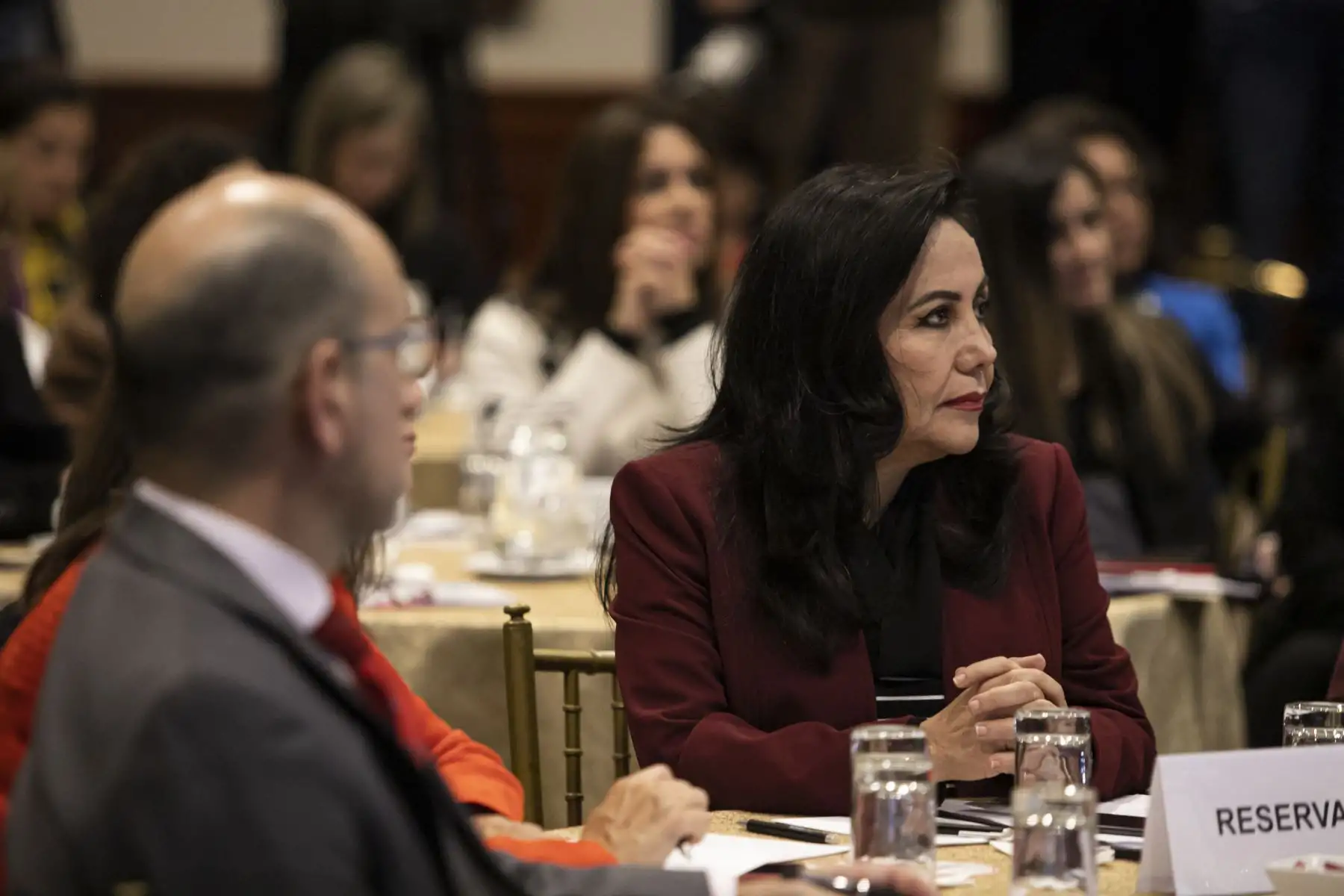 Ministra de la Mujer y Poblaciones Vulnerables , Gloria Montenegro  participa en la presentación del estudio “ 10 mensajes sobre la violencia contra las mujeres en el Perú”.
Foto: ANDINA/Prensa Presidencia