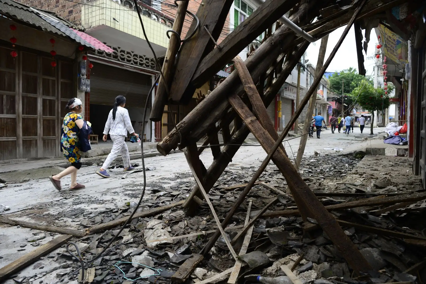 Edificios dañados por el terremoto en Yibin, en la provincia de Sichuan, suroeste de China. Foto: AFP