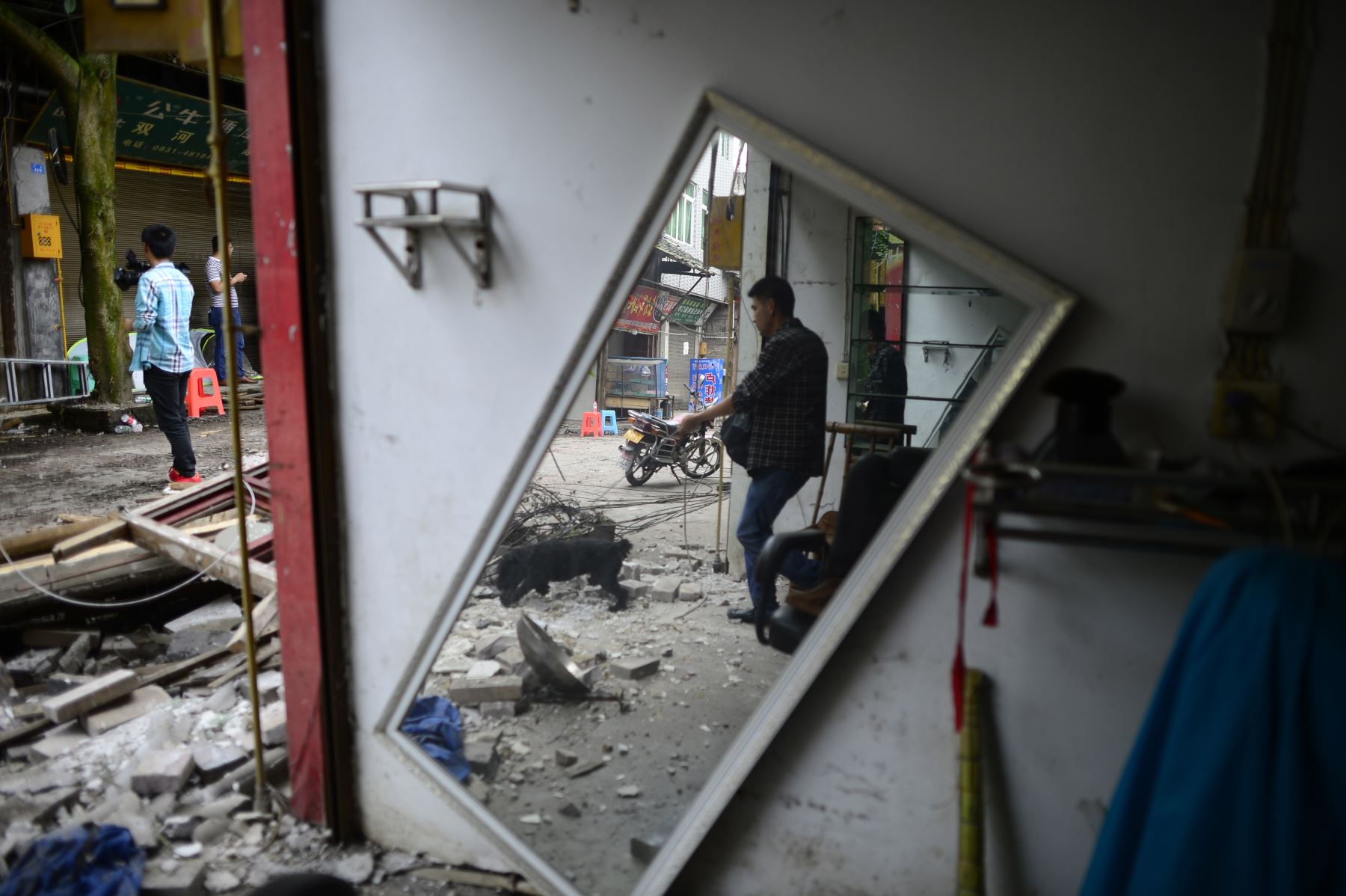 Edificios dañados por el terremoto en Yibin, en la provincia de Sichuan, suroeste de China. Foto: AFP