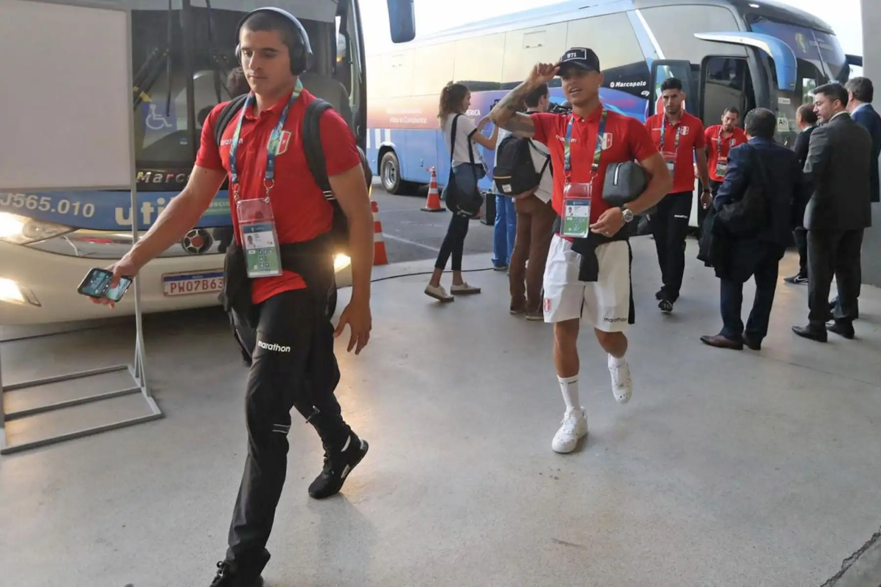 Llegada de la Selección Peruana de Fútbol al Estadio Maracaná para enfrentar a Bolivia. Foto: FPF