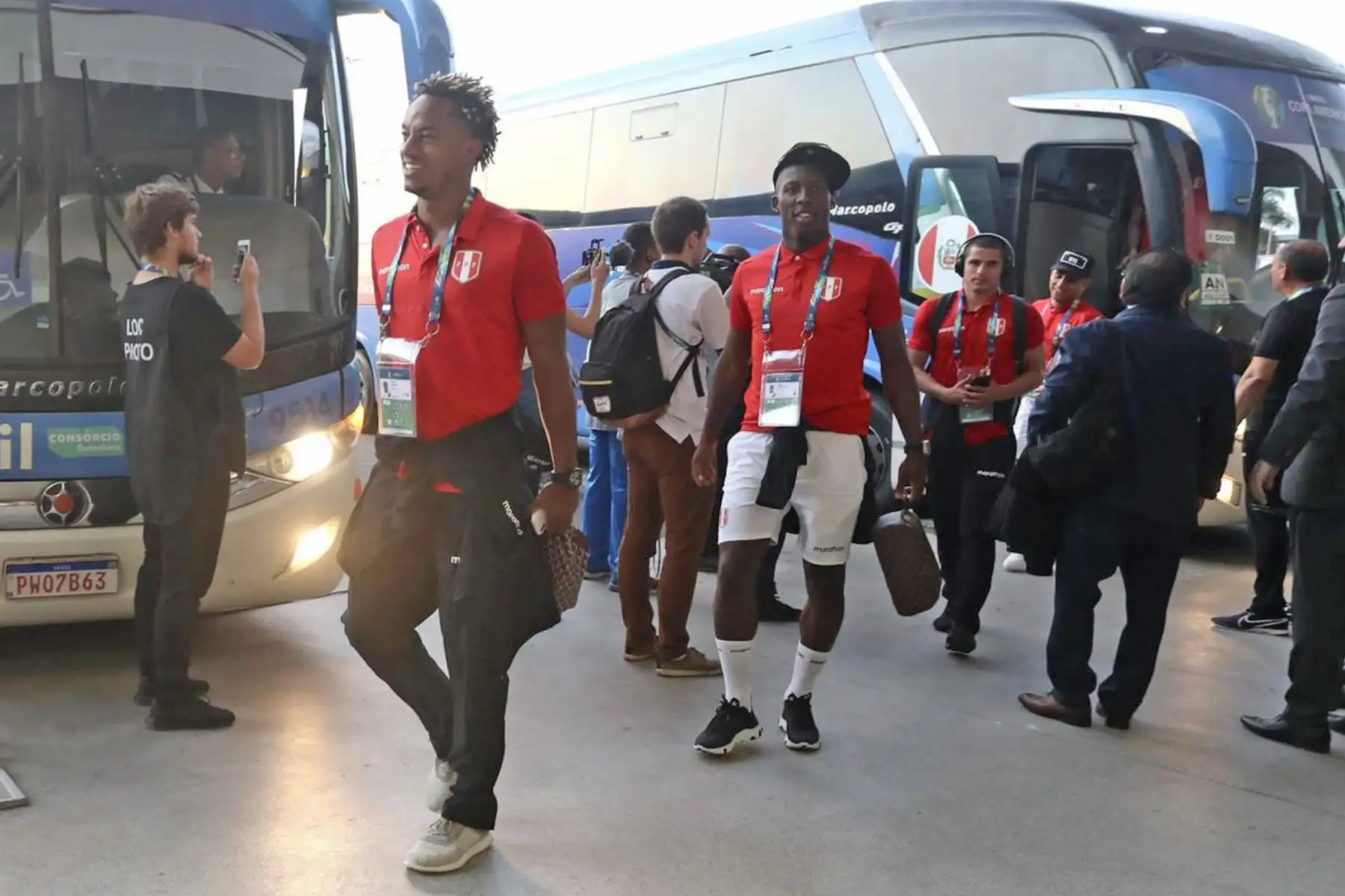 Llegada de la Selección Peruana de Fútbol al Estadio Maracaná para enfrentar a Bolivia. Foto: FPF