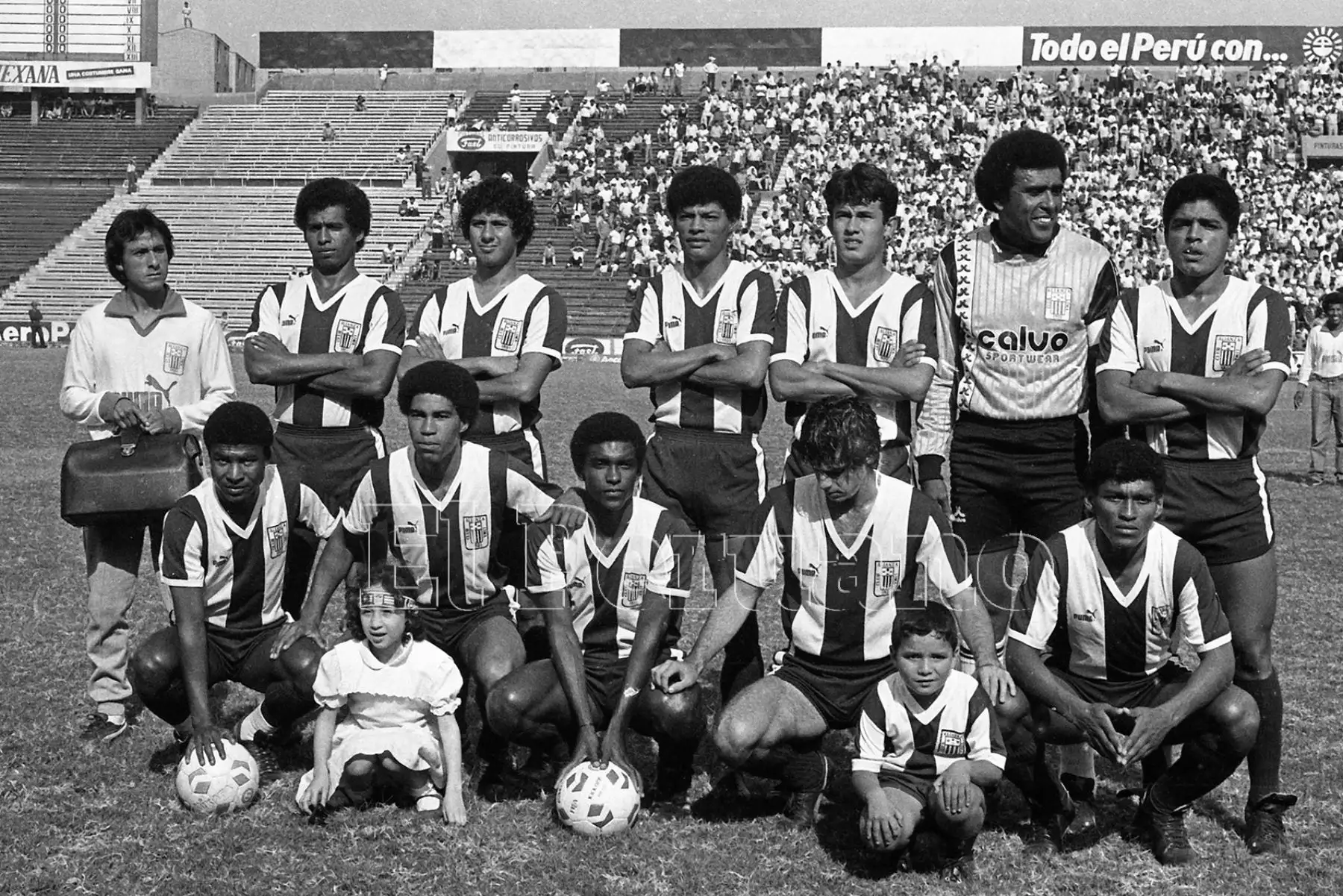 Lima - 8 noviembre 1987 / El cuadro de Alianza Lima que enfrentó a Unión Huaral por el torneo descentralizado.