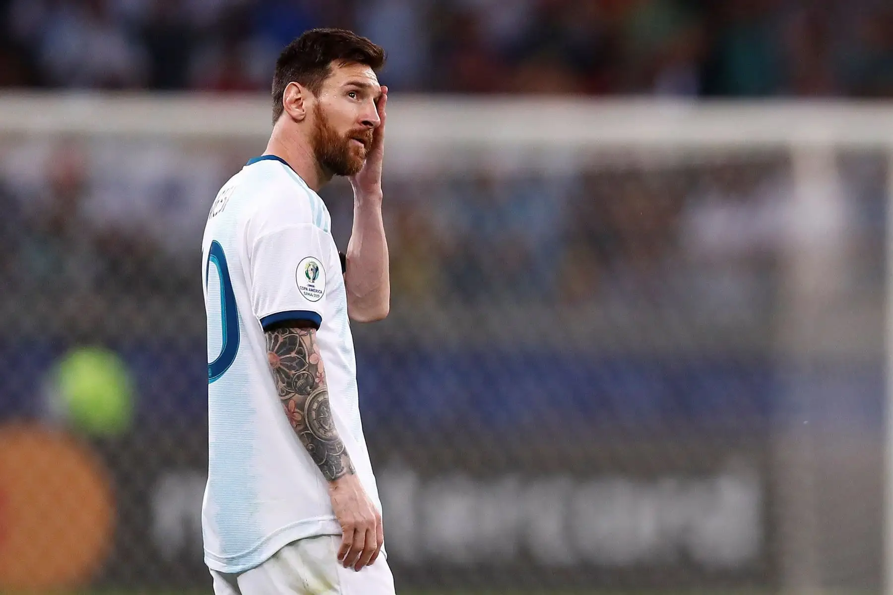 El jugador de Argentina Lionel Messi durante el partido Argentina-Paraguay del Grupo B de la Copa América de Fútbol 2019, en el Estadio Mineirão de Bello Horizonte, Brasil.
Foto:EFE