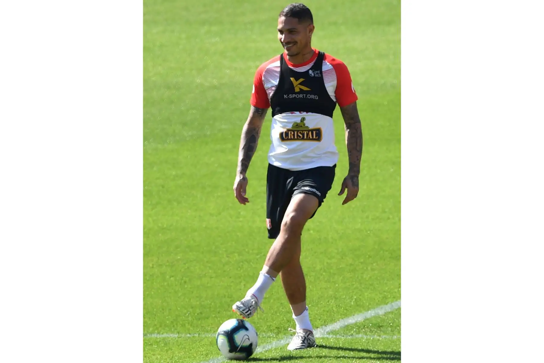 Entrenamiento de la Selección peruana de Fútbol. Foto: AFP