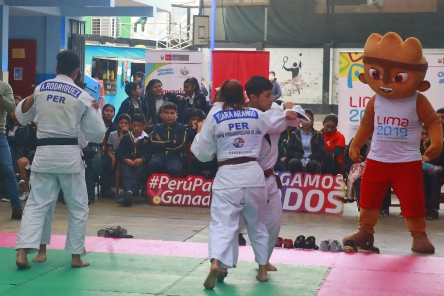 Exhibición de Judo en Los Olivos por los Juegos Panamericanos. Foto: ANDINA/Difusión