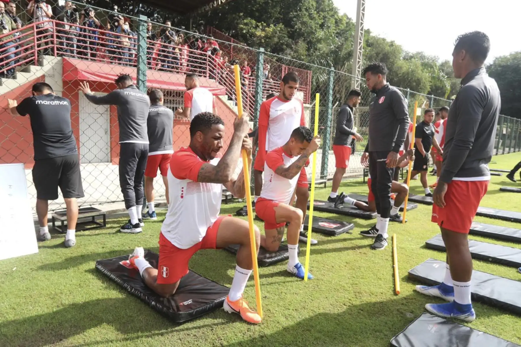 Entrenamiento de la Selección Peruana de Fútbol en São Paulo con miras a su duelo ante Brasil. Foto: FPF