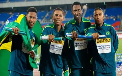 Paulo André Oliveira, Derick Silva, Rodrigo Pereira y Jorge Henrique Costa  Foto: cortesía: Óscar Muñoz Badilla / IAAF