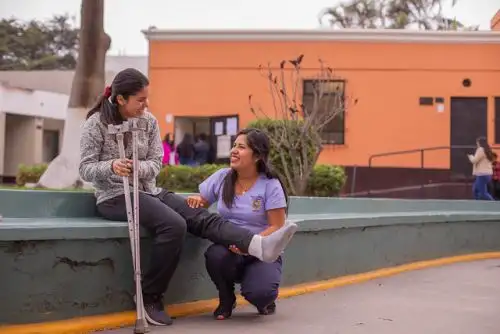 Joven está a punto de acabarTecnología Médica en la Universidad Nacional de San Marcos. Foto: Pronabec
