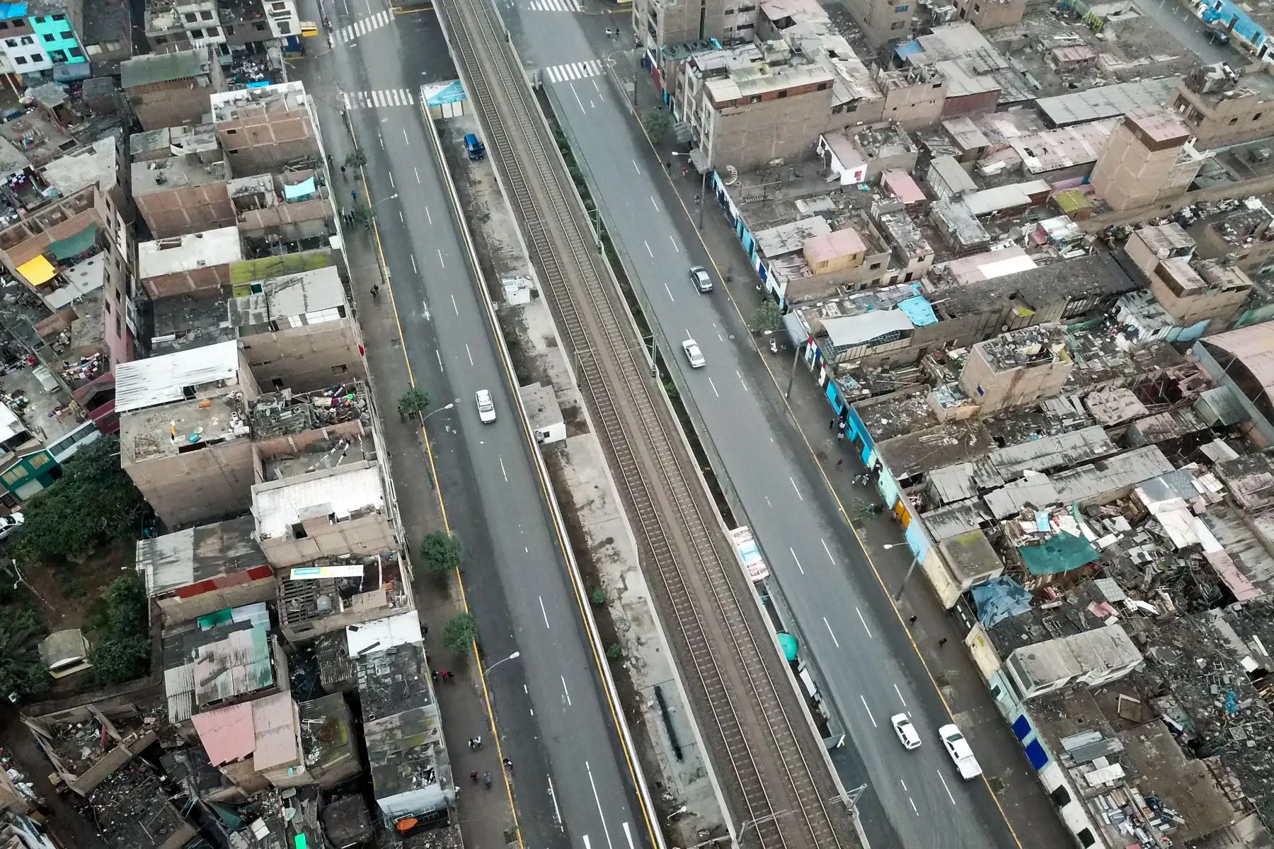 Imágenes con drone: el nuevo rostro de la avenida Aviación. Foto: ANDINA/ Juan Carlos Guzman