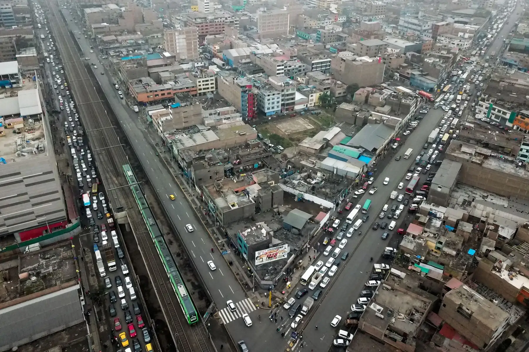 Imágenes con drone: el nuevo rostro de la avenida Aviación. Foto: ANDINA/ Juan Carlos Guzman