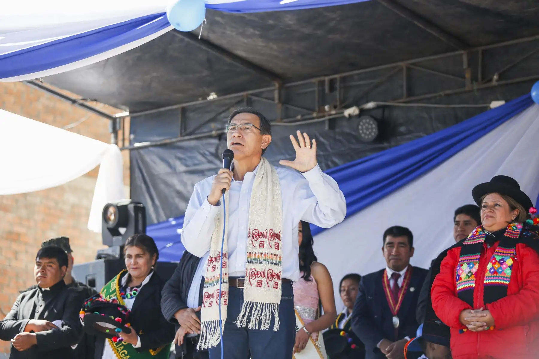 Presidente Martín Vizcarra participó en la inauguración del centro de salud de Paucarbamba, Huancavelica. Foto: ANDINA/Prensa Presidencia