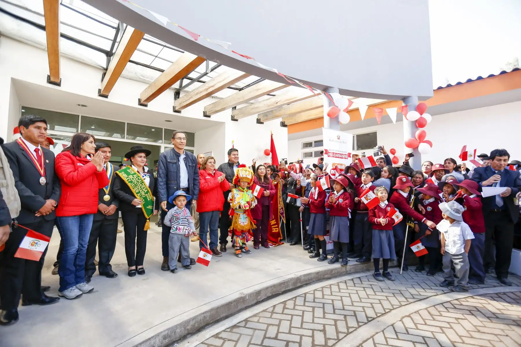 Presidente Martín Vizcarra participó en la inauguración del centro de salud de Paucarbamba, Huancavelica. Foto: ANDINA/Prensa Presidencia