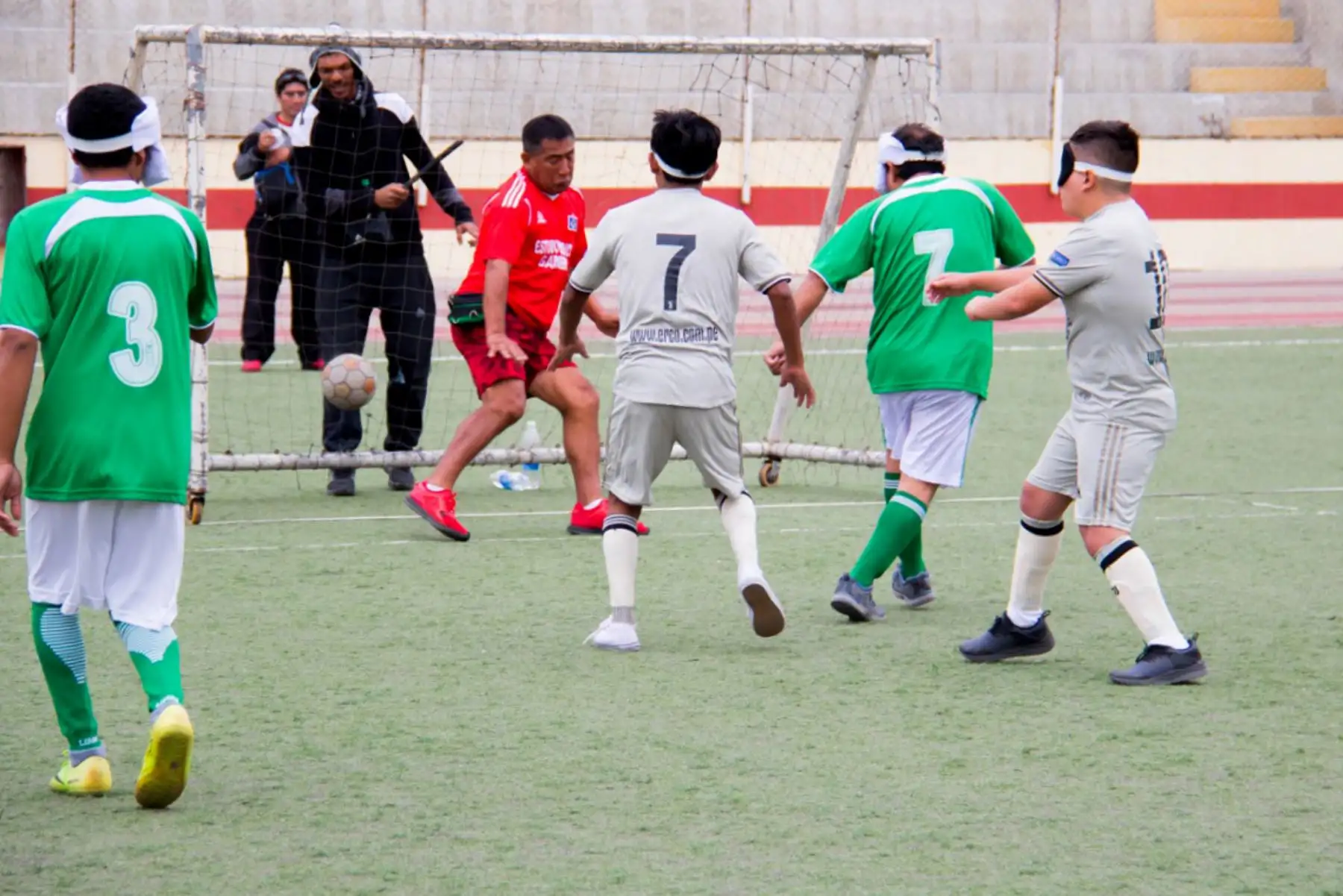 Selecciones de cuatro equipos de fútbol compuesto por invidentes, participaron del primer campeonato organizado en Chimbote, Áncash. Foto:ANDINA/Difusión