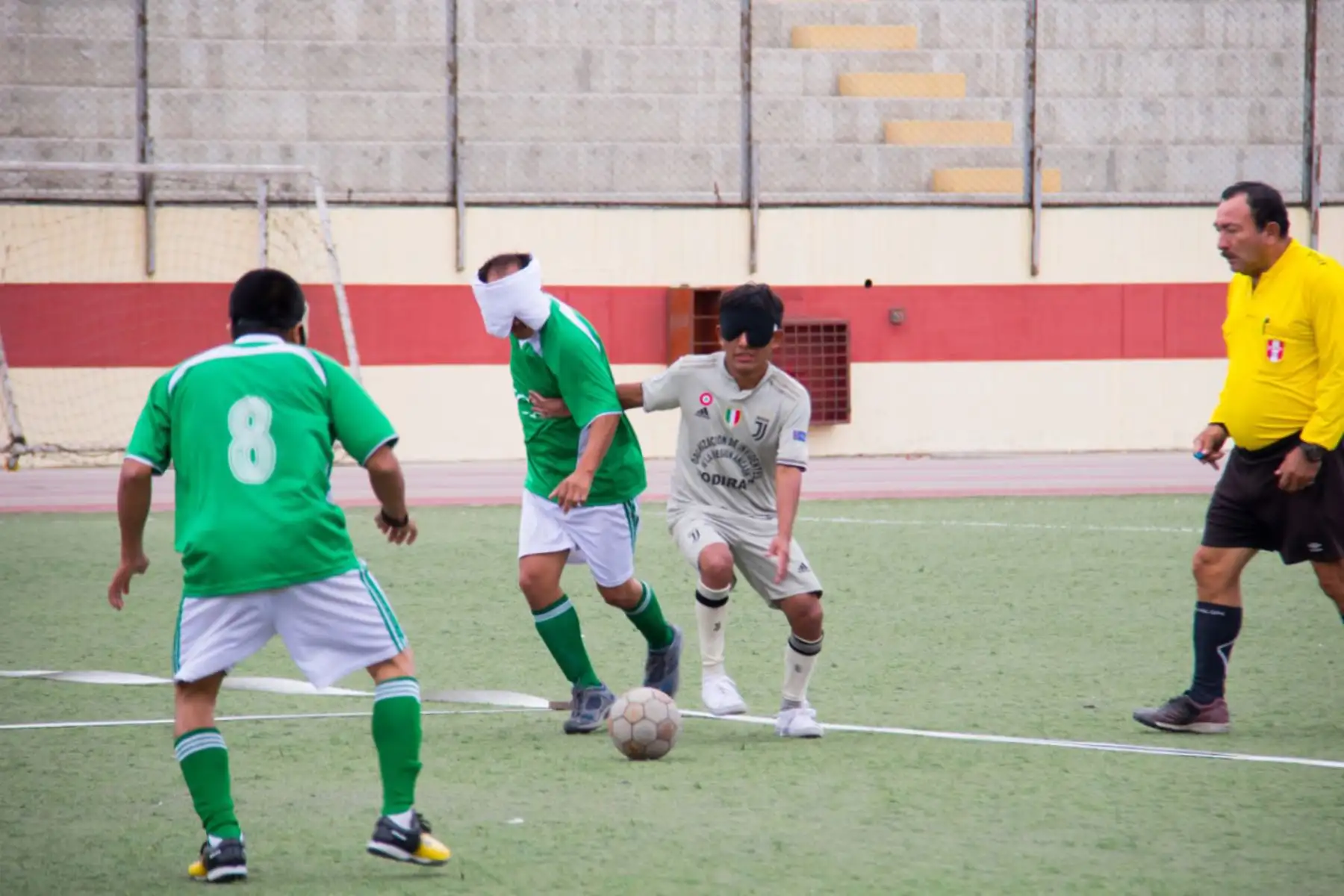 Selecciones de cuatro equipos de fútbol compuesto por invidentes, participaron del primer campeonato organizado en Chimbote, Áncash. Foto:ANDINA/Difusión