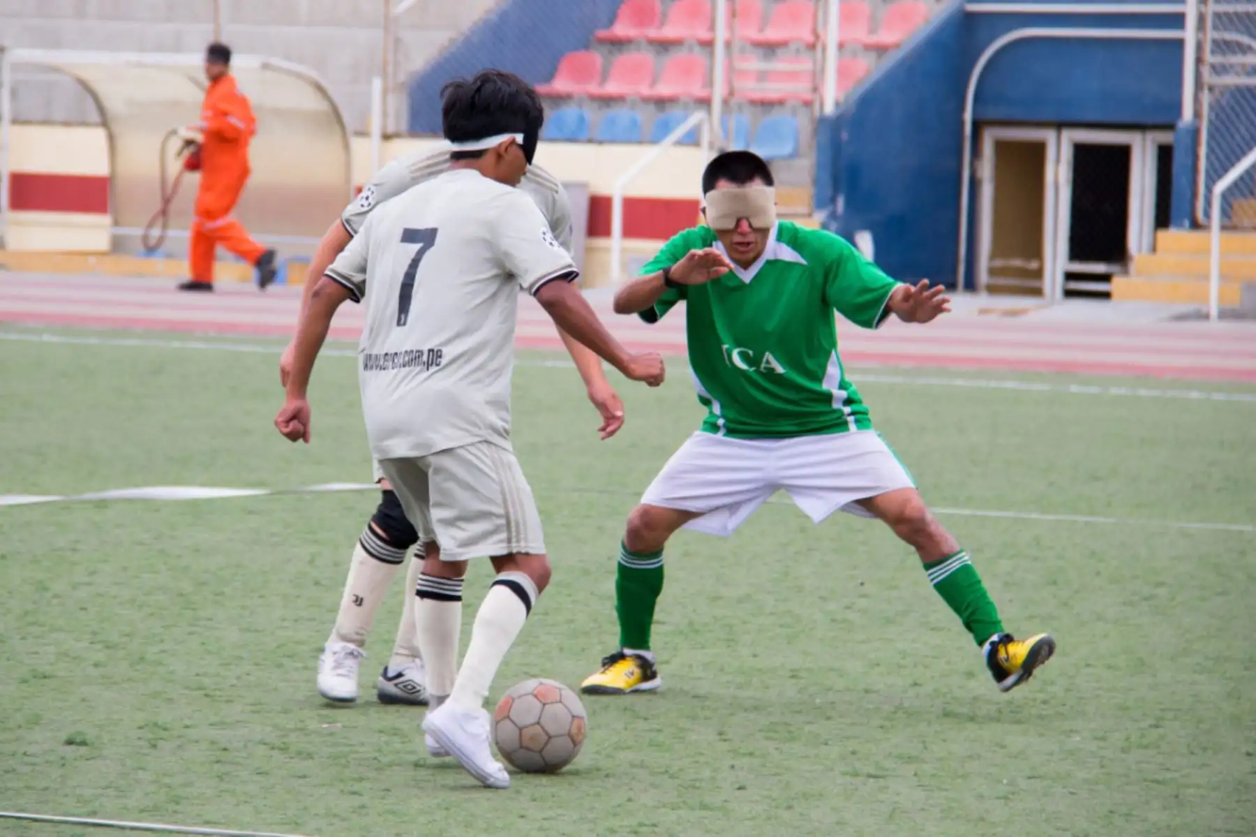 Selecciones de cuatro equipos de fútbol compuesto por invidentes, participaron del primer campeonato organizado en Chimbote, Áncash. Foto:ANDINA/Difusión