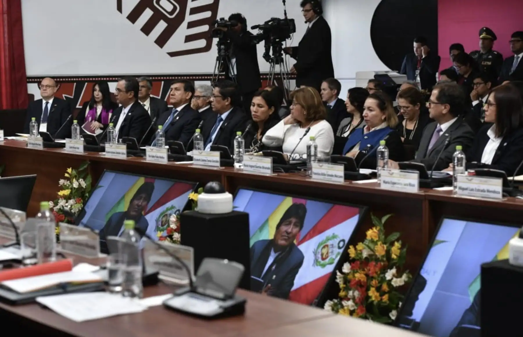 Ministros de estado, exponen durante el V Gabinete Binacional Perú-Bolivia, en Ilo Moquegua.Foto:ANDINA/Prensa Presidencia