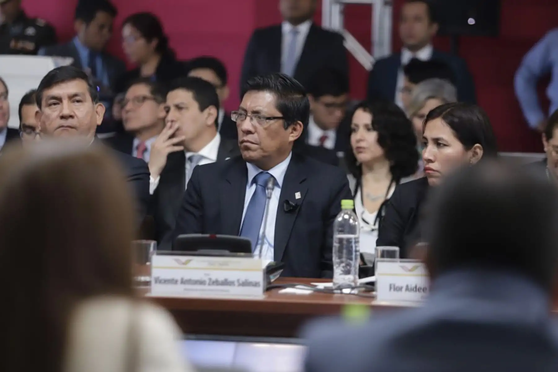 Ministro de Justicia y Derechos Humanos	Vicente Zeballos, expone durante el V Gabinete Binacional Perú-Bolivia, en Ilo Moquegua.Foto:ANDINA/Prensa Presidencia