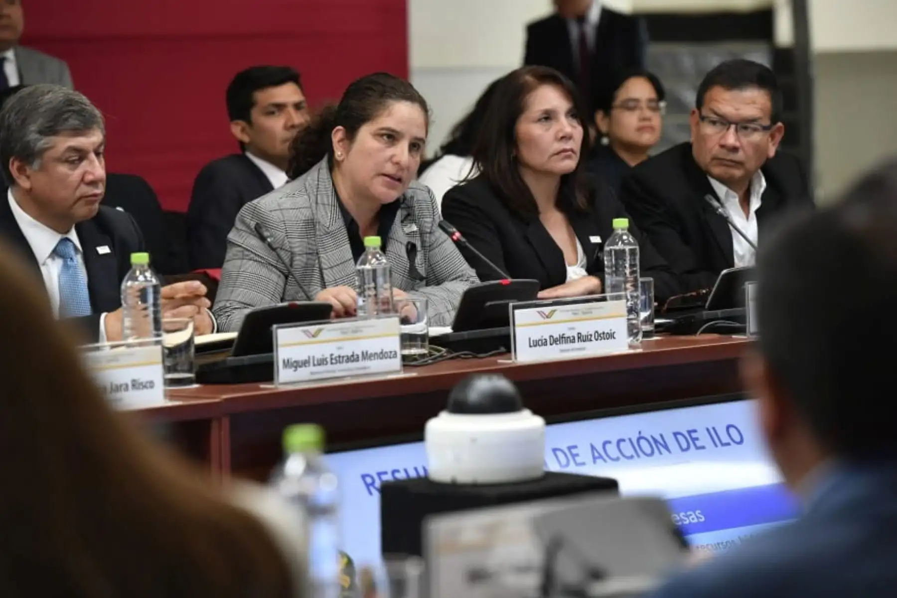 Ministra del Ambiente Lucía Ruíz Ostoic, expone durante el V Gabinete Binacional Perú-Bolivia, en Ilo Moquegua.Foto:ANDINA/Prensa Presidencia