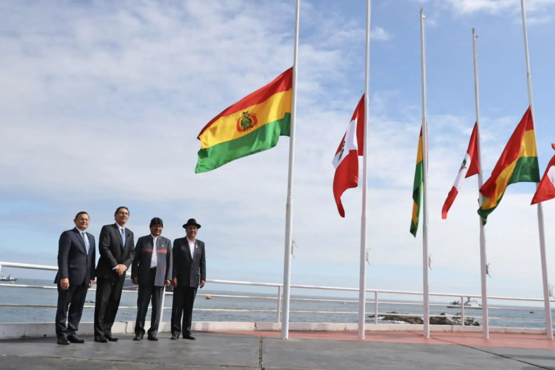 Fotografía Oficial del Encuentro Presidencial y V Gabinete Binacional Perú-Bolivia realizado hoy en la ciudad de Ilo, Moquegua. Foto: ANDINA/Prensa Presidencia