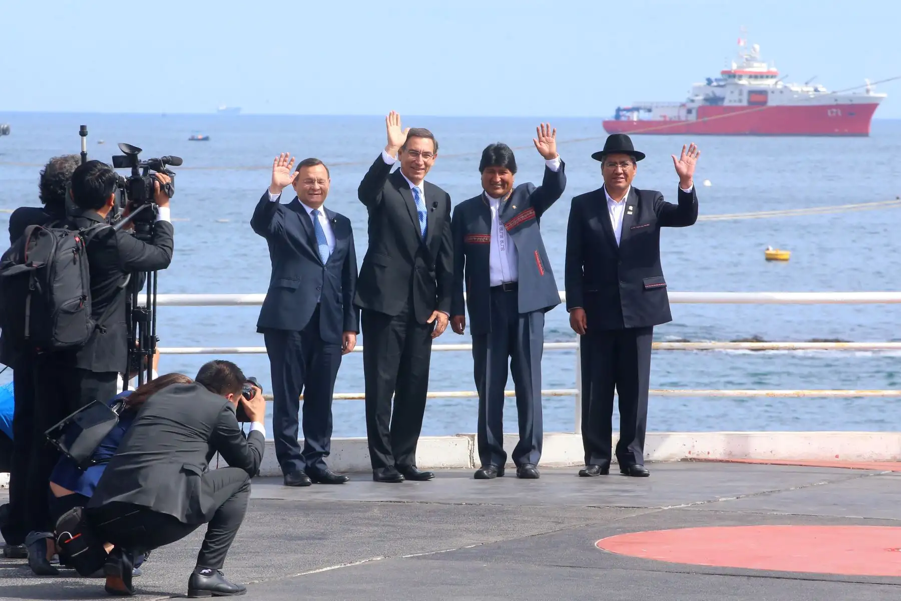 Fotografía Oficial del Encuentro Presidencial y V Gabinete Binacional Perú-Bolivia. Foto: ANDINA/Vidal Tarqui