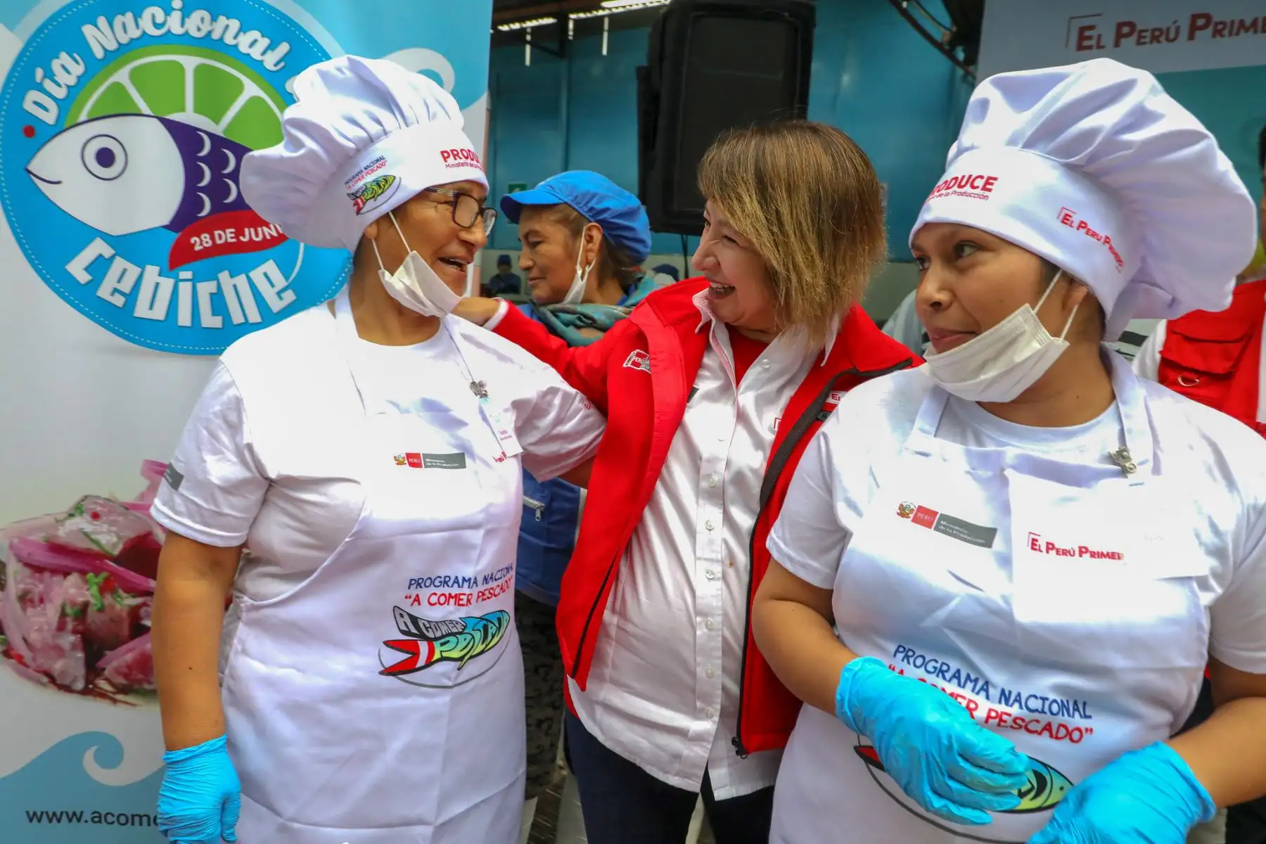 Ministra de la Producción, Rocío Barrios, recorre el terminal pesquero de Ventanilla para supervisar la venta de pescado fresco en el marco del Día Del Cebiche. Foto: ANDINA/Difusión
