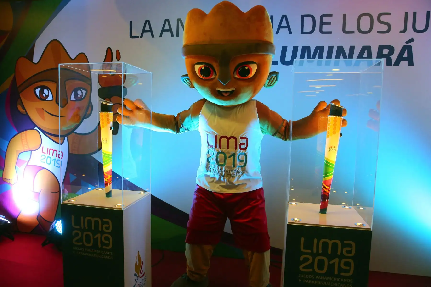 El comité organizador de los Juegos Lima 2019, presento las Antorchas Panamericana y Parapanamericana que recorrerá 26 ciudades de la costa,sierra y selva del país.Foto: ANDINA/Vidal Tarqui