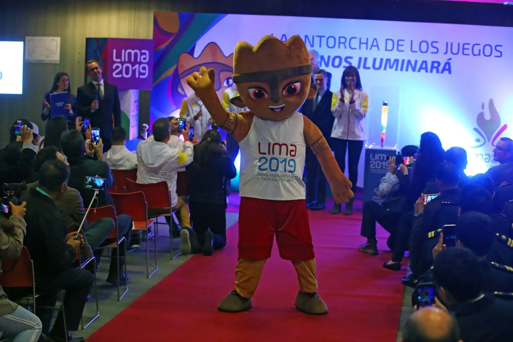El comité organizador de los Juegos Lima 2019, presento las Antorchas Panamericana y Parapanamericana que recorrerá 26 ciudades de la costa,sierra y selva del país.Foto: ANDINA/Vidal Tarqui
