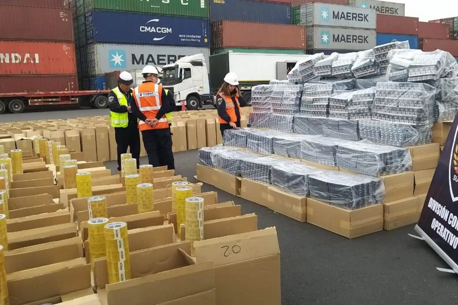 Sunat incauta más de 8 millones de cigarrillos provenientes de China. Foto: ANDINA/Difusión.