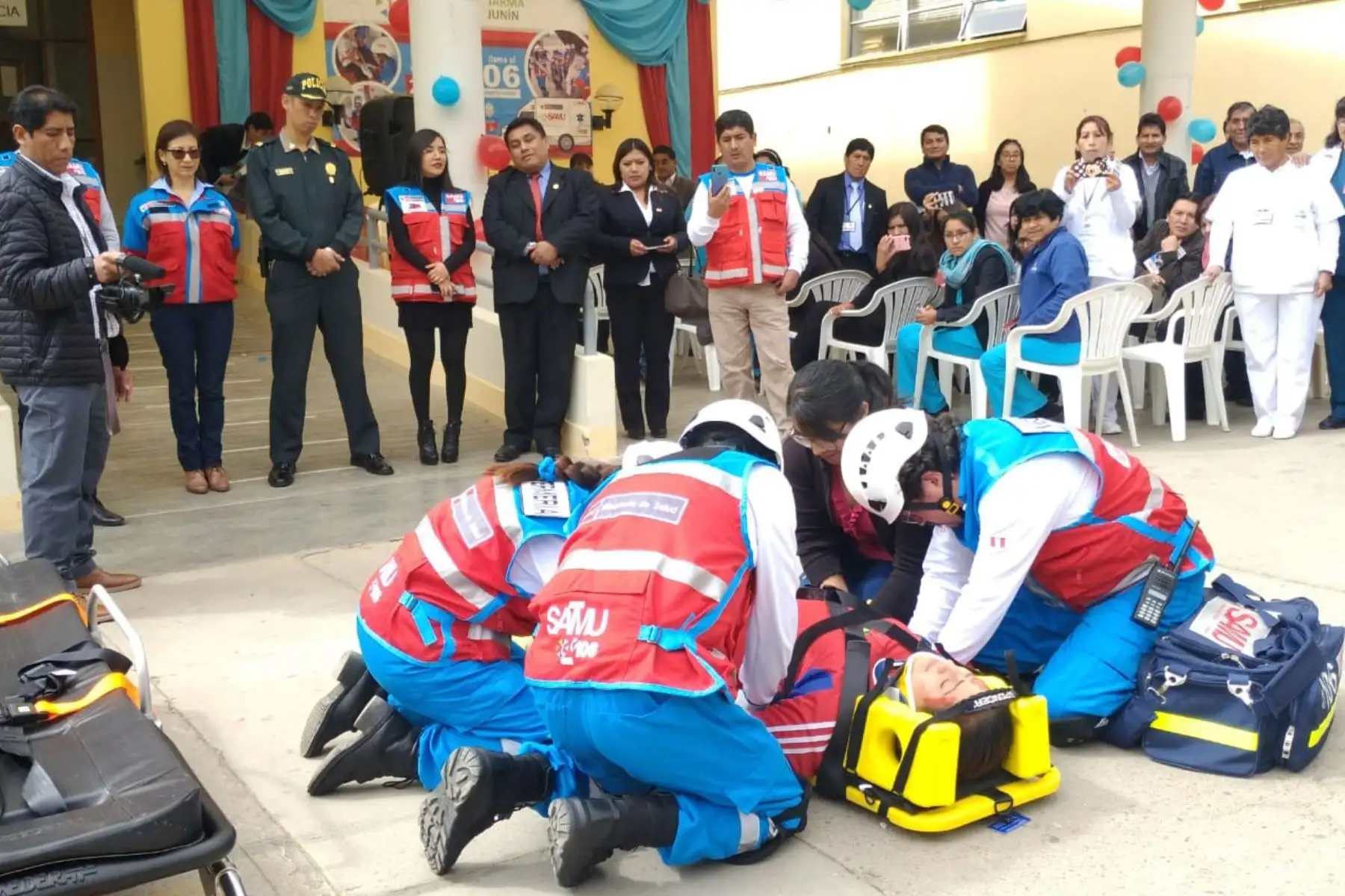 Minsa y gobierno regional inauguran servicio del Sistema de Atención Móvil de Urgencias (SAMU) en Tarma