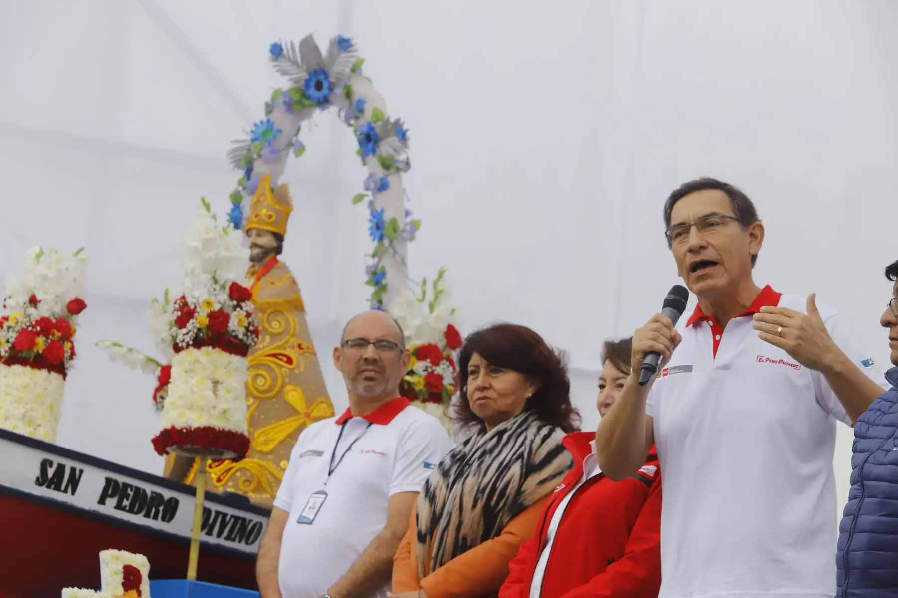 Jefe es Estado, Martín Vizcarra inaugura las obras de mejoramiento del Desembarcadero Pesquero Artesanal en Morro Sama, Tacna. 
Foto: ANDINA/Presidencia