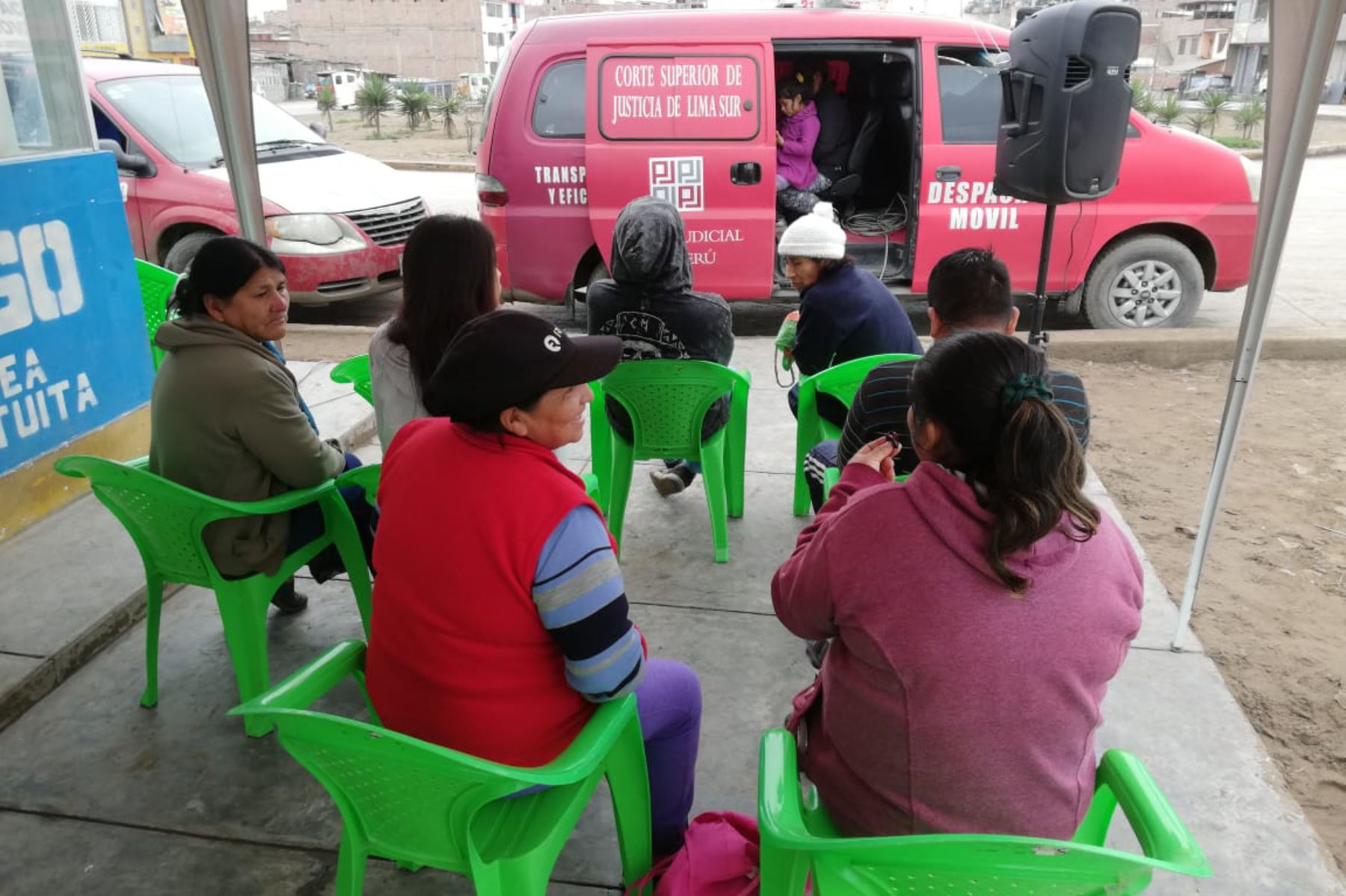 Vehículo acondicionado para atender a usuarias de la Corte de Lima Sur. Foto: Andina/Difusión