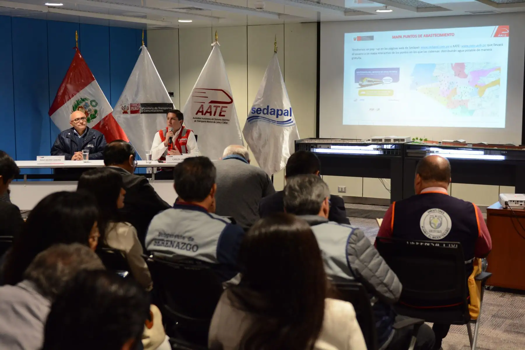 Sedapal. AATE y alcaldes se reunieron para decidir acciones ante próximo corte de agua. Foto: Andina(/Difusión