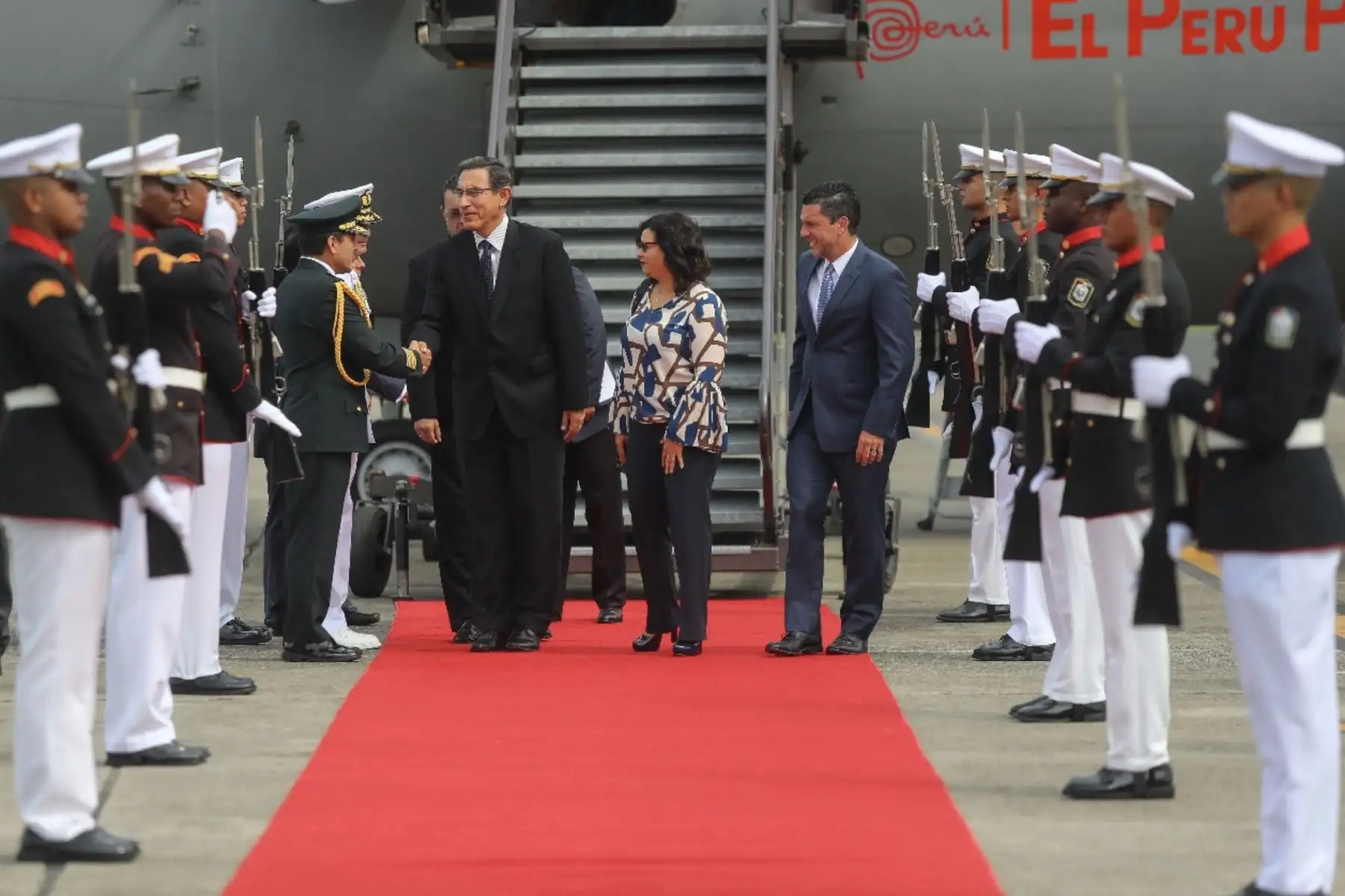 Presidente Vizcarra hace su arribo a Panama , para la asunción de mando del presidente electo Laurentino Cortizo Cohen.Foto: ANDINA/Presidencia