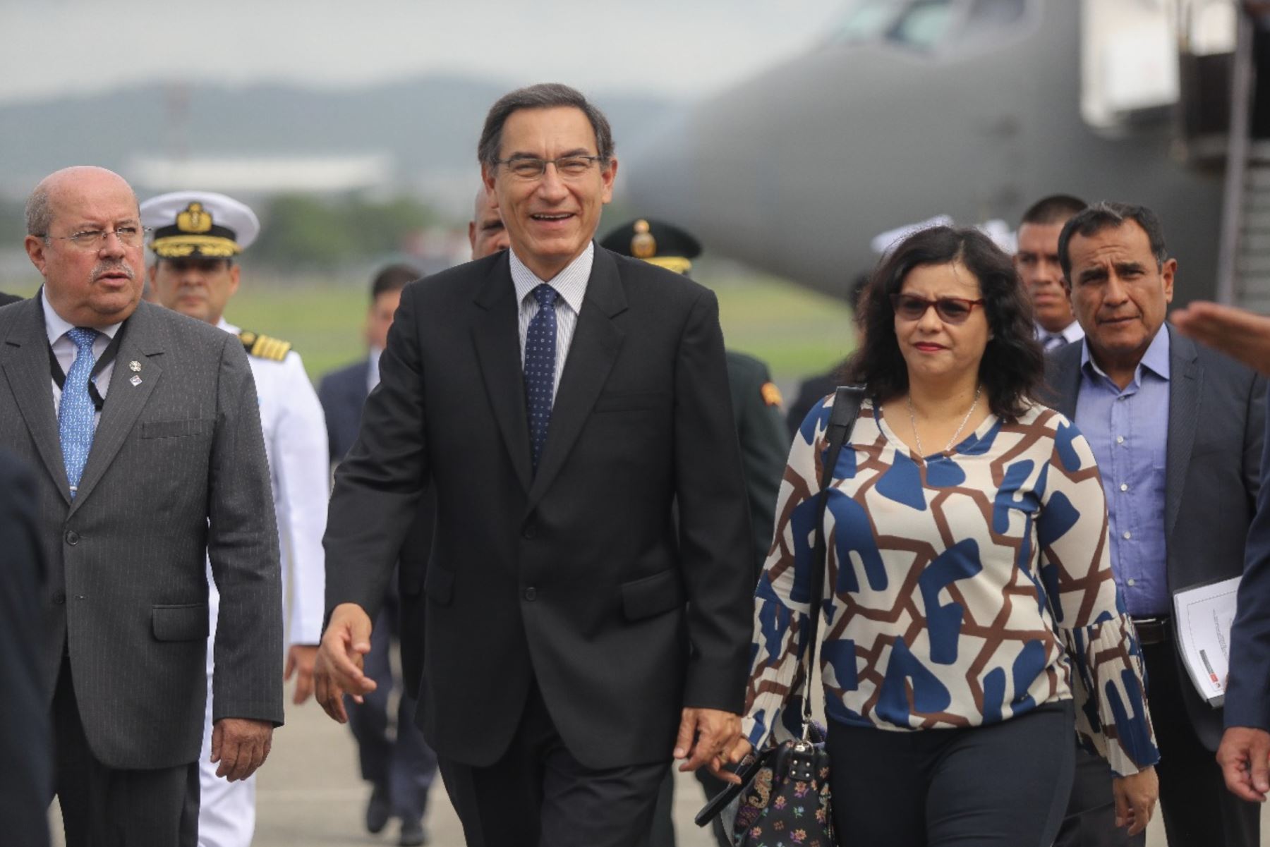Presidente Vizcarra hace su arribo a Panama , para la asunción de mando del presidente electo Laurentino Cortizo Cohen.Foto: ANDINA/Presidencia