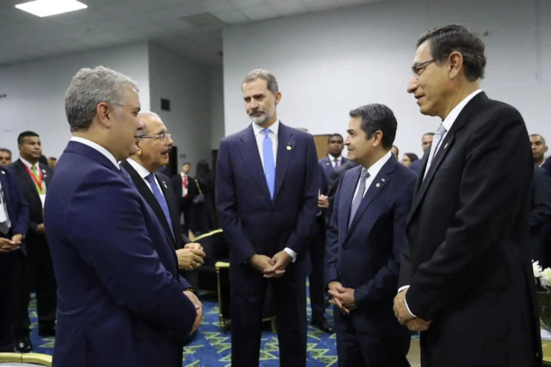 El jefe de Estado Martin Vizcarra, se encuentra en el Centro de Convenciones Atlapa para asistir a la ceremonia de asunción de mando del presidente electo de Panamá, Laurentino Cortizo Cohen. Foto: ANDINA/Prensa Presidencia