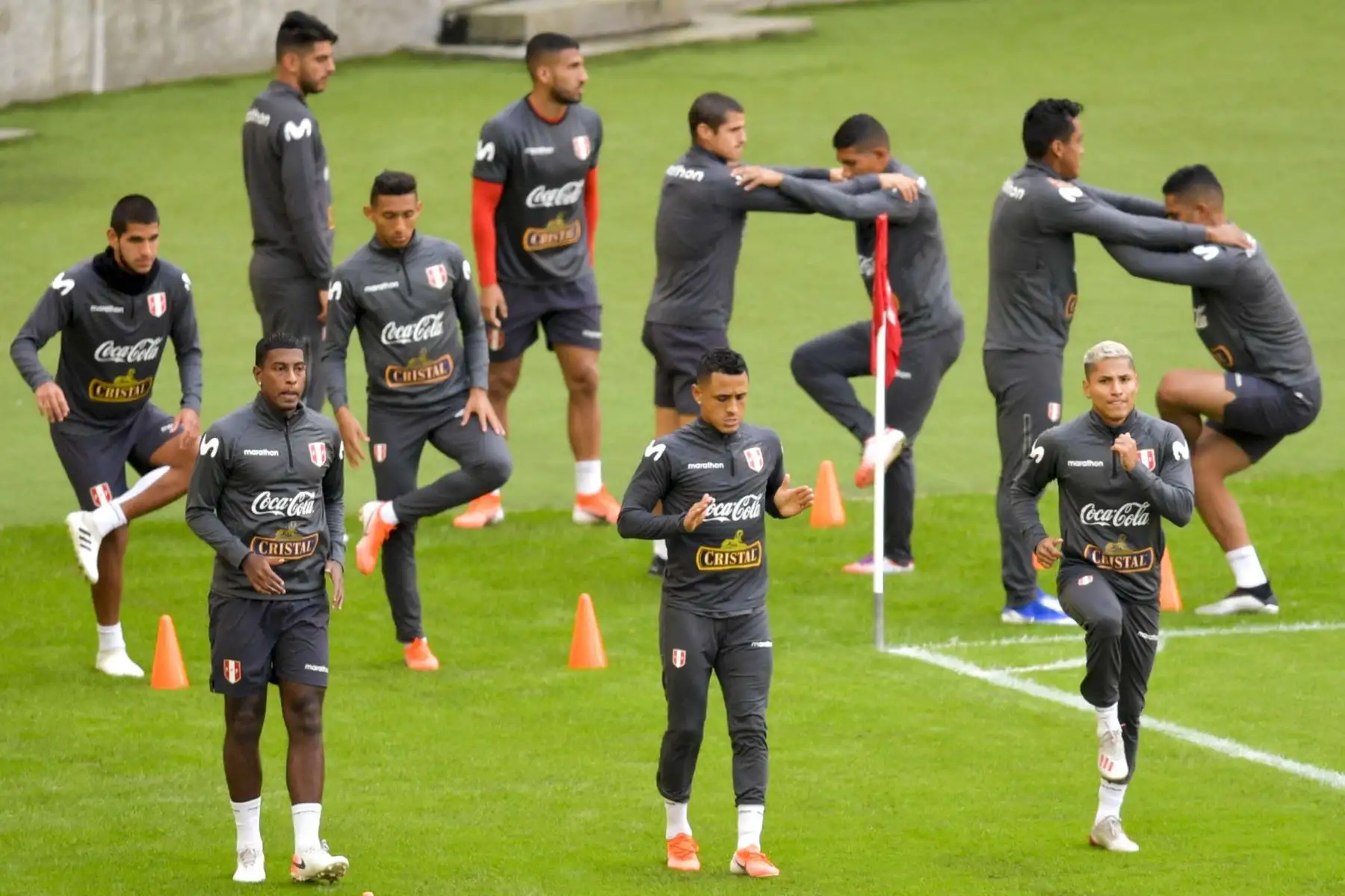 Selección Peruana realiza entrenamientos en el estadio Beira de Porto Alegre con miras a enfrentar al seleccionado chileno por la Copa América 2019.
Foto:AFP