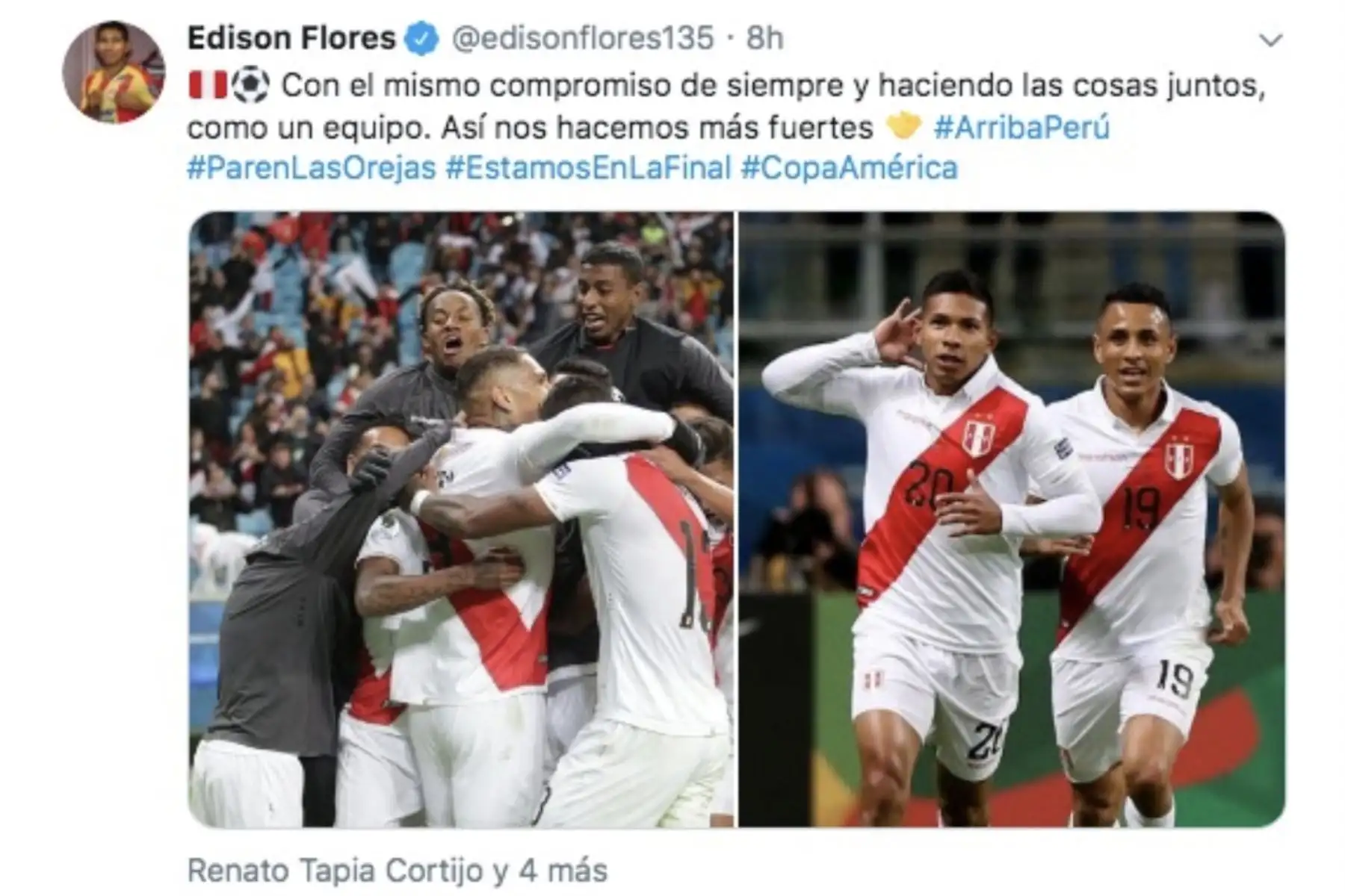 Foto: Twitter Edison Flores