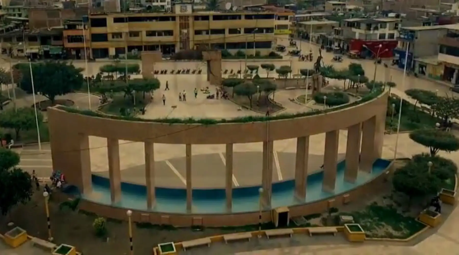 Plaza de Armas de Bagua Grande, capital de la provincia de Utcubamba, región Amazonas.