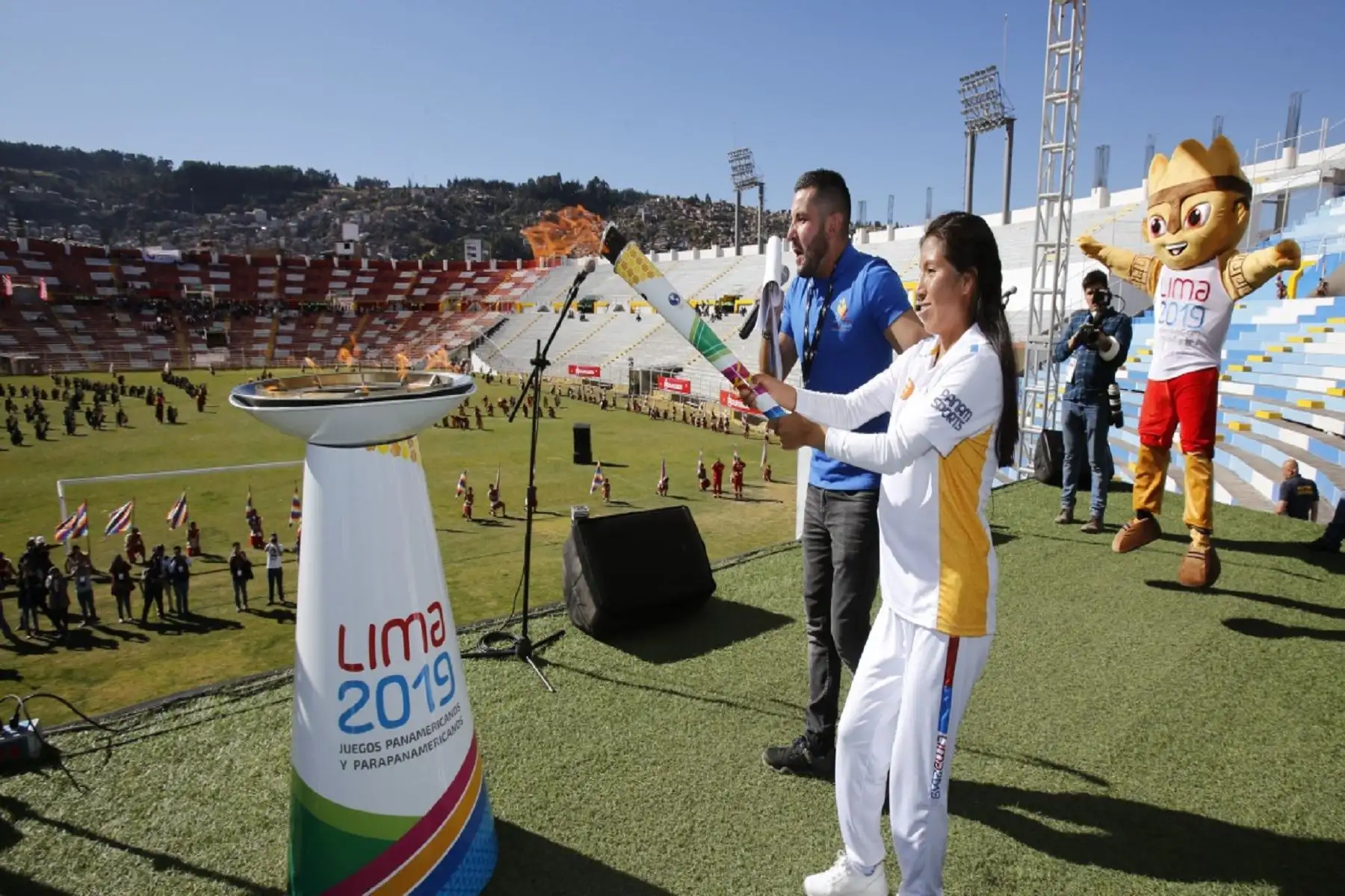 Cusco vivió fiesta con recorrido de la Antorcha Panamericana Foto: Lima 2019